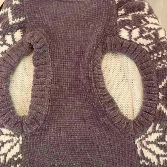 Dog Sweater NWT Chenille Hoodie Fair Isle Sweater size Large - Picture 7 of 9